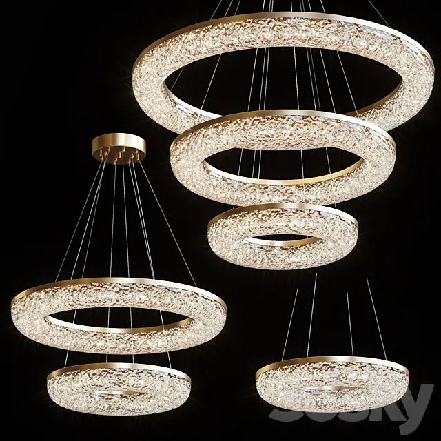 Pendant chandeliers NELIUS by Lampatron 3ds Max