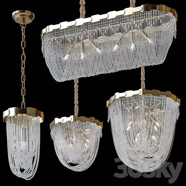 Pendant chandeliers Olivia by Lampatron 3DS Max Model