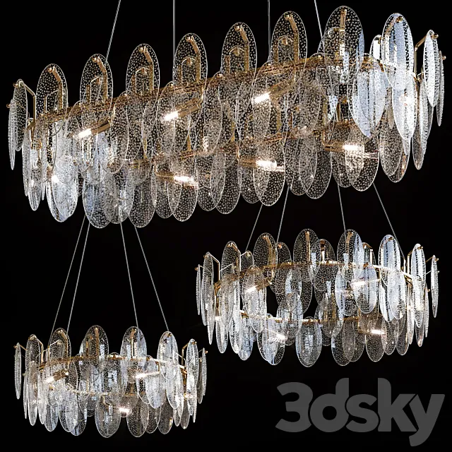 Pendant chandeliers REEGNORA and REEGNORA L by Lampatron 3ds Max