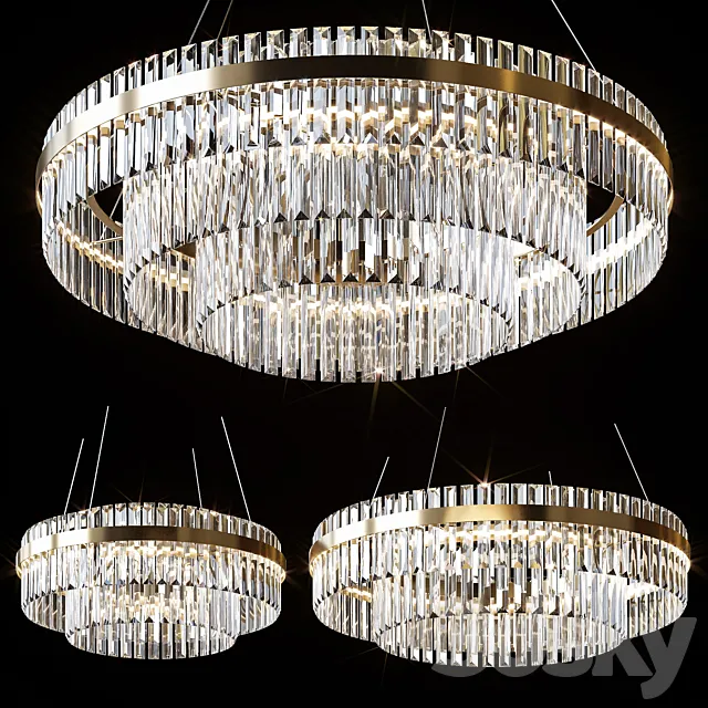 Pendant chandeliers VOYAGE by lampatron ⌀ 60cm ⌀ 80cm ⌀ 100cm 3ds Max
