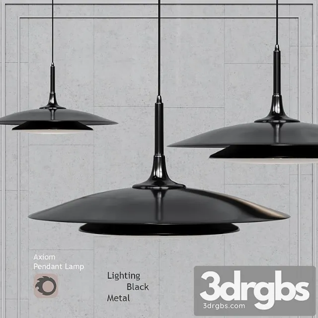 Pendant lamp axiom pendant black by robert abbey 3dsmax Download