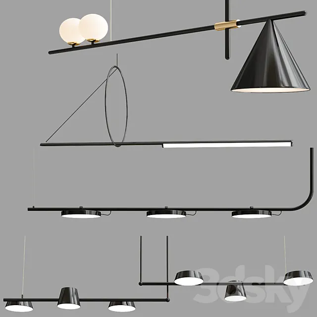 Pendant Lamp Collection 01 3DSMax File