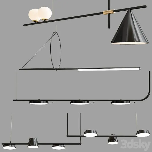 Pendant Lamp Collection 01 3dsMax Model