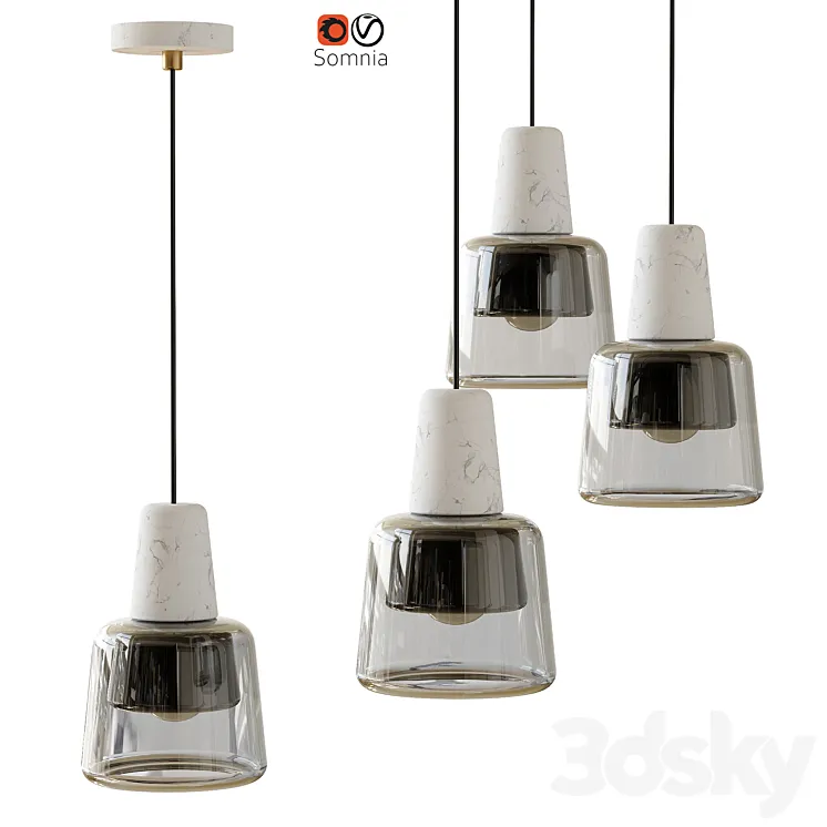 Pendant Lamp Corner Design Somnia 3DS Max Model