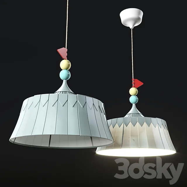 Pendant lamp for children IKEA Trollbo 3DS Max Model