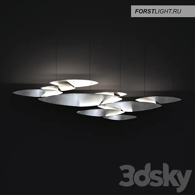 Pendant Lamp Forstlight I LUCCI ARGENTATI 14 3DSMax File