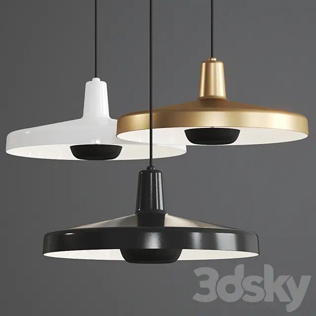 Pendant Lamp Grupa Arigato Ar-Pl Adjustable Pendant Lamp Design by Grupa Collection Arigato 3DS Max Model