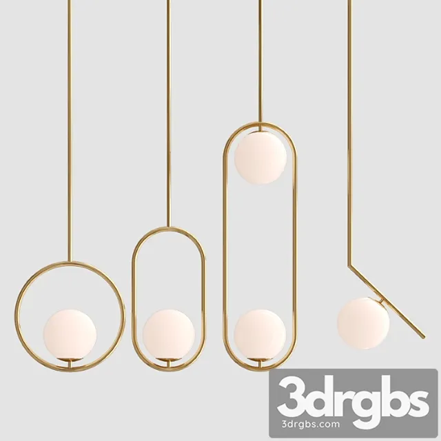 Pendant lamp hoop collection 3dsmax Download