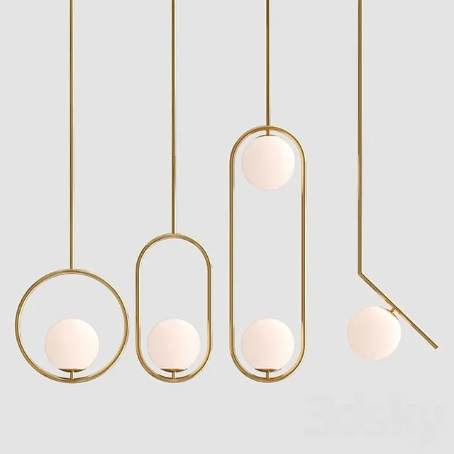 Pendant Lamp Hoop Collection 3dsMax Model