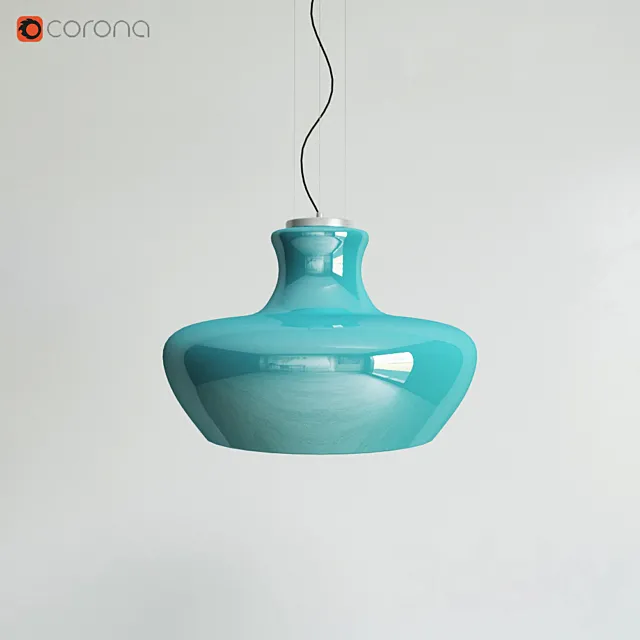 Pendant lamp Ideal Lux ALADINO SP1 D45 AZZURRO 3ds Max