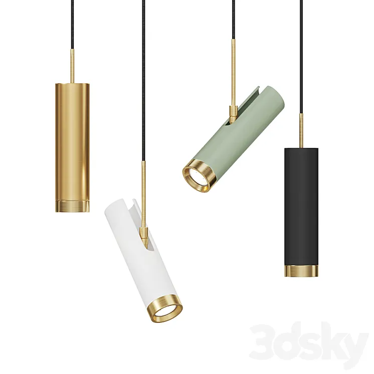Pendant lamp in the shape of a cylinder TALSI ONE 3DS Max