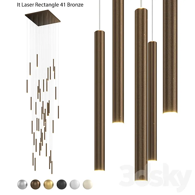 Pendant lamp IT-Laser-rectangle-41-bronze 3DS Max Model