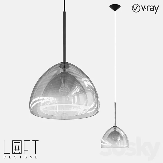 Pendant lamp LoftDesigne 10887 model 3DS Max Model