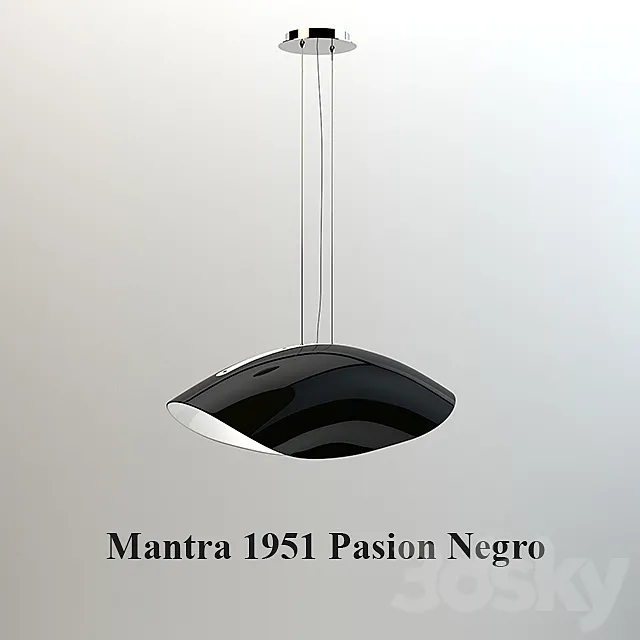 Pendant lamp Mantra 1951 Pasion Negro 3ds Max