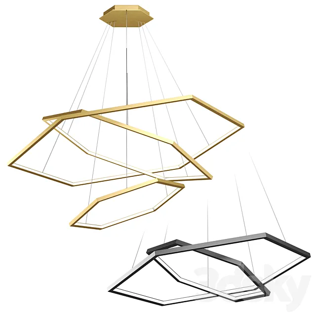 Pendant lamp PDNT Six 2 + Six 3 (Centersvet) 3DS Max Model