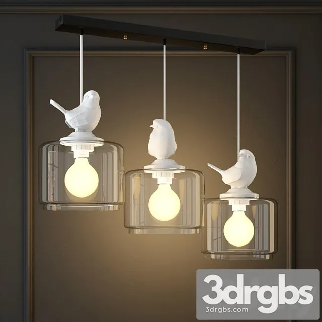 Pendant Lamp Provence Bird Pendant Angle 3 3dsmax Download