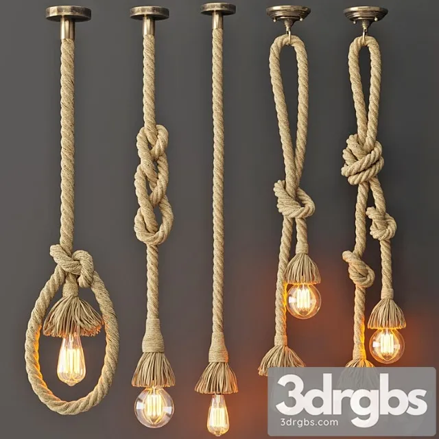 Pendant lamp rope double