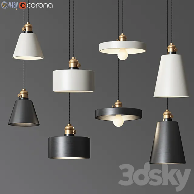 Pendant lamp shade silicone mold 3ds Max