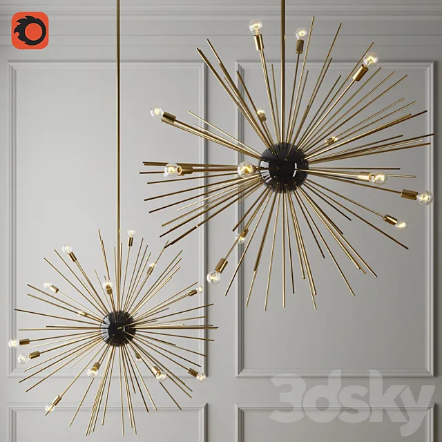 pendant lamp Sputnik 3ds Max