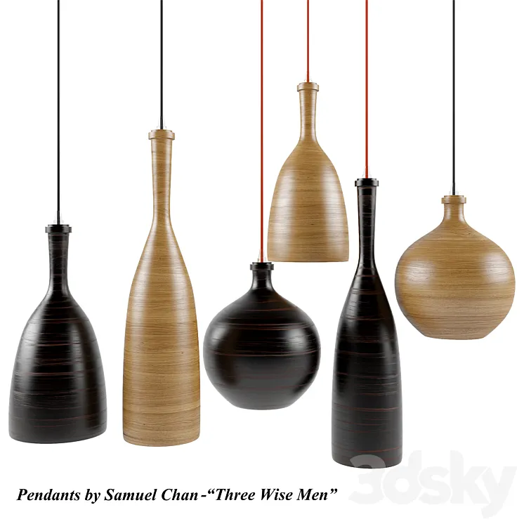 Pendant Lamp "Three Wise Men" by Samuel Chan 3DS Max