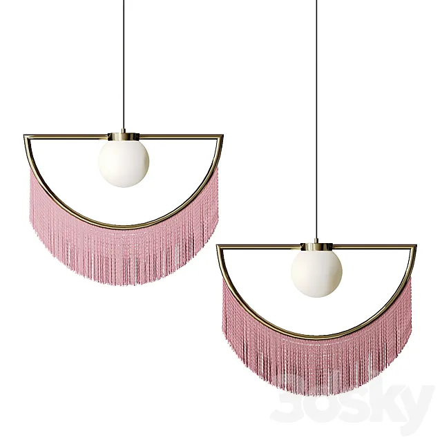 Pendant lamp with tassels Fringe 3ds Max