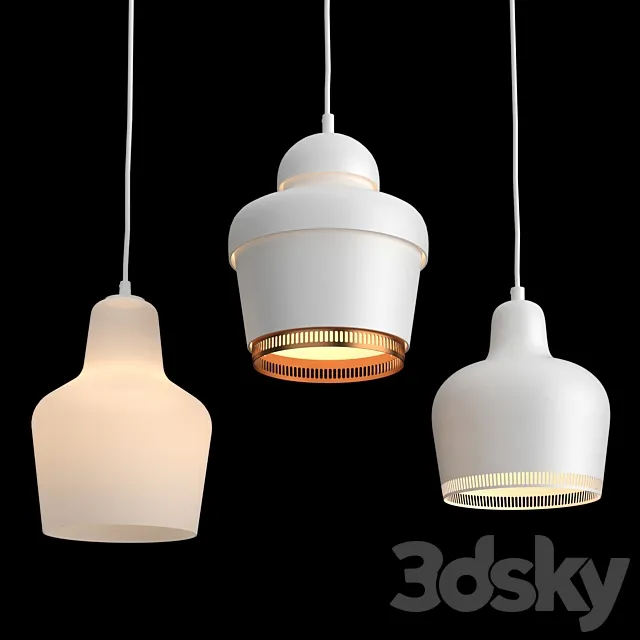 Pendant Lamps ARTEK A330 A330S A440 3DS Max Model