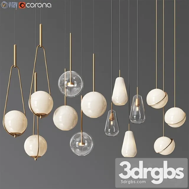 Pendant light collection 11 – 4 type 3dsmax Download