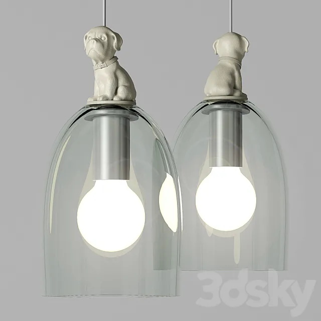pendant light “GLASS DOG PENDANT” 3ds Max