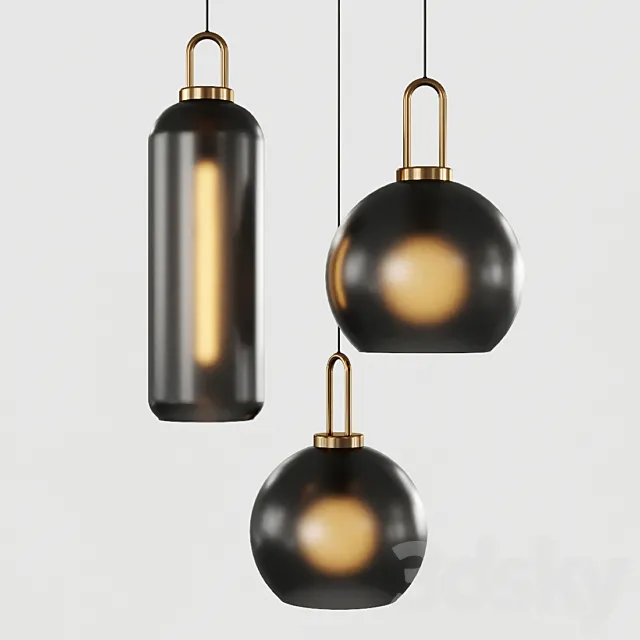 Pendant light Lampatron GAUSS Smoke _3 3ds Max
