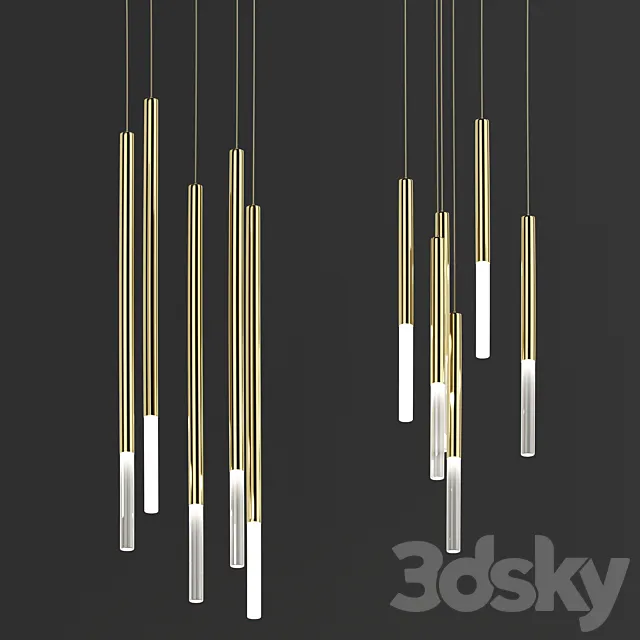 Pendant Light Slim Long by Forstlight 3ds Max