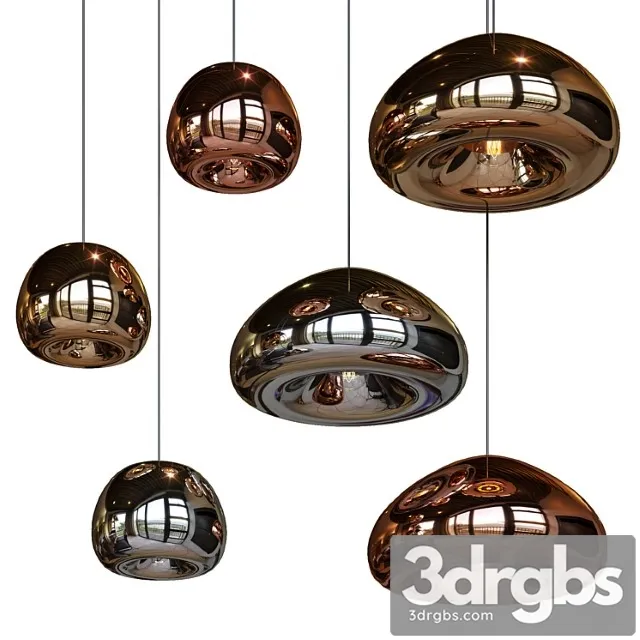 Pendant lights hollow pendant lamp big and little gold, silver and copper 1