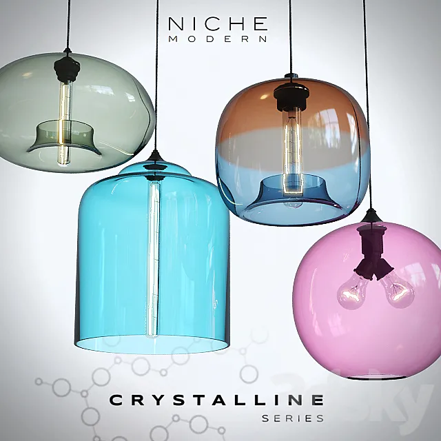 Pendant lights Niche Crystalline – 2 3DSMax File
