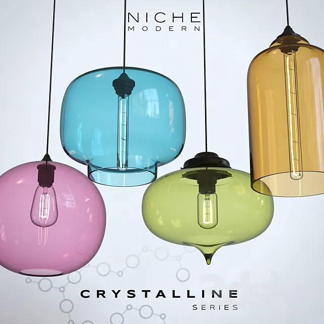Pendant lights Niche Crystalline – 3 3ds Max