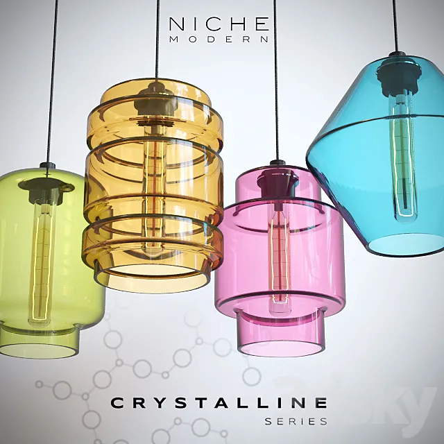 Pendant lights Niche Crystalline 3DSMax File