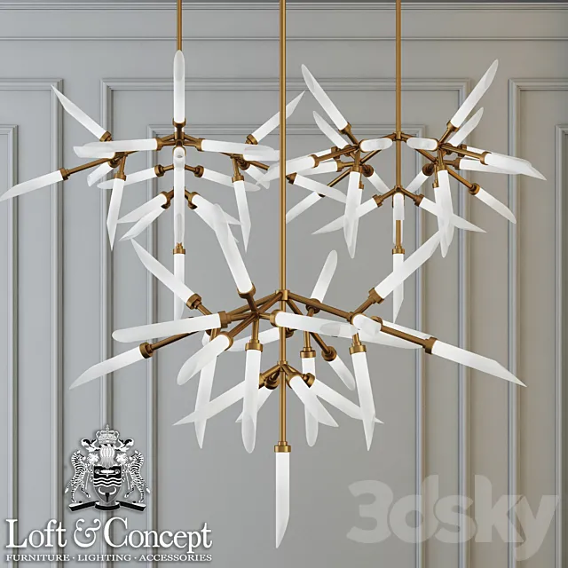 Pendant lights spur  chandelier 3DS Max Model