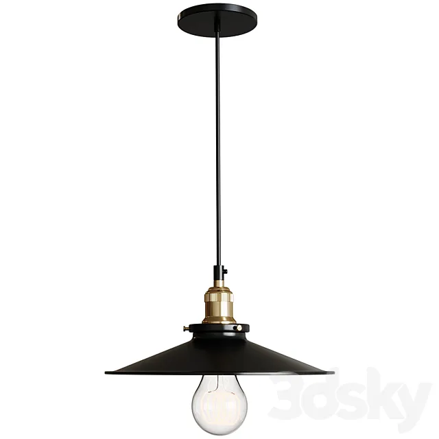 Pendant Loft Lamp RETRO EDISON ONE 3ds Max