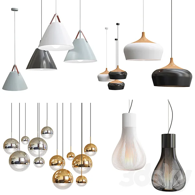 Pendants collection 7 3DS Max Model
