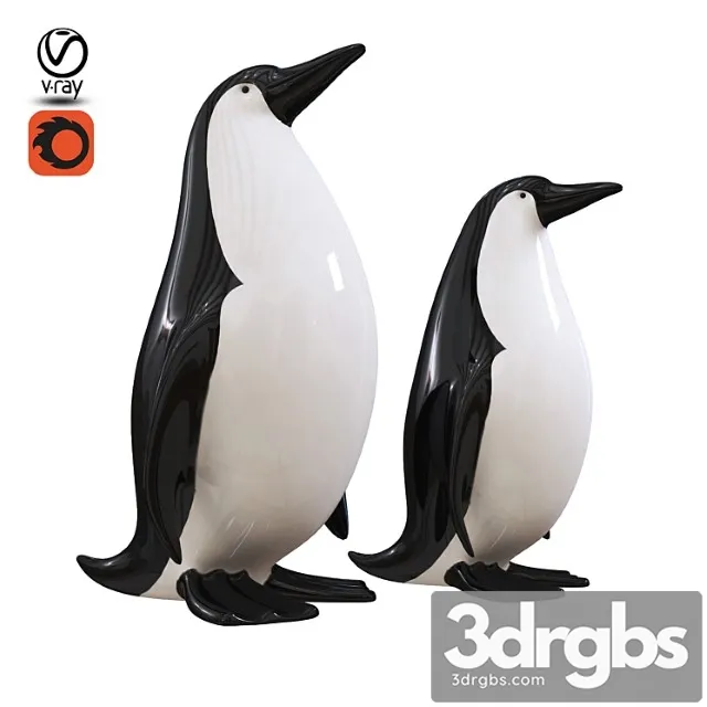 Penguin statuettes 3dsmax Download