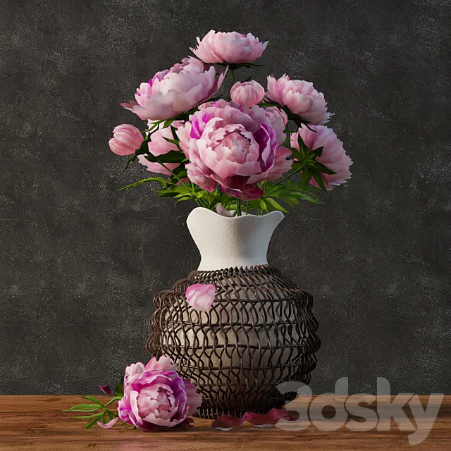 Peonies 3ds Max