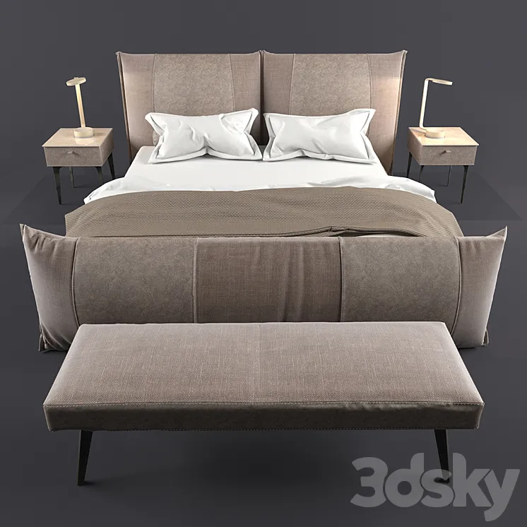 PEPPER NIGHT bed by GAMMA 3DS Max
