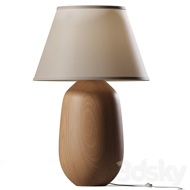 Percy Oak Table Lamp 3ds Max