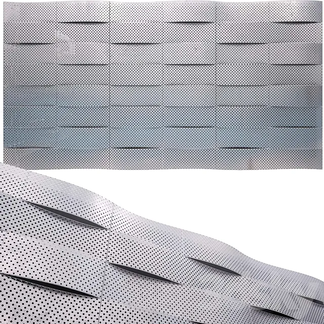 perforated metal panel N12 3ds Max