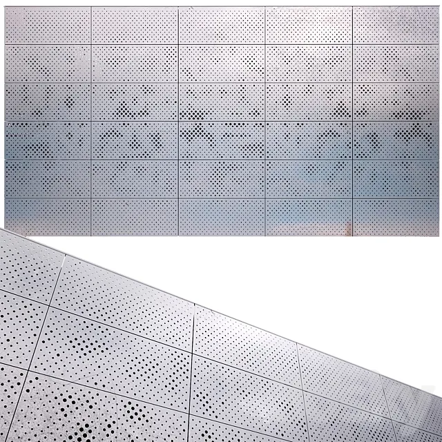 perforated metal panel N13 3DS Max Model