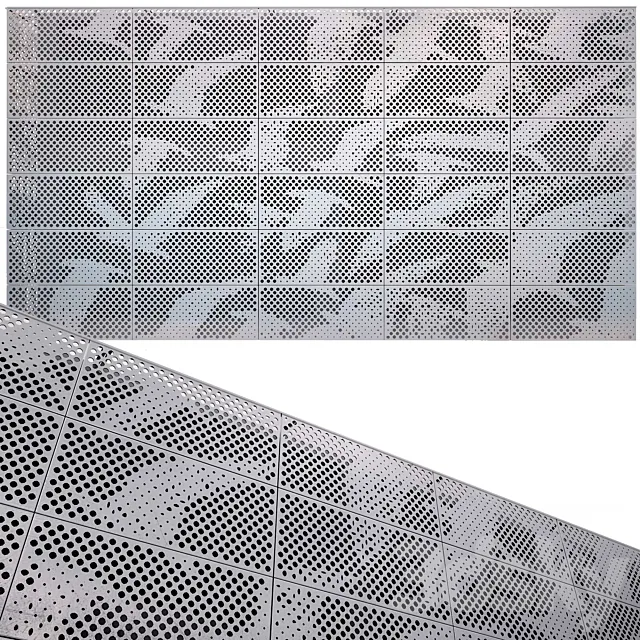 perforated metal panel N14 3ds Max