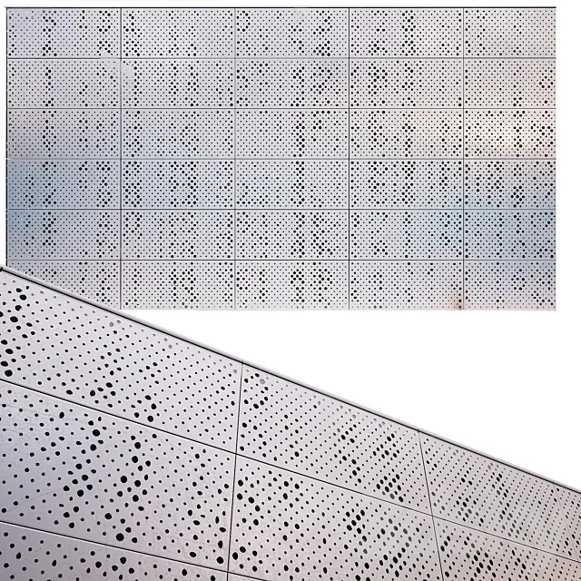 perforated metal panel N16 3ds Max