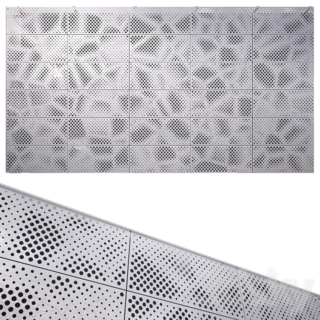 perforated metal panel N2 3DSMax File