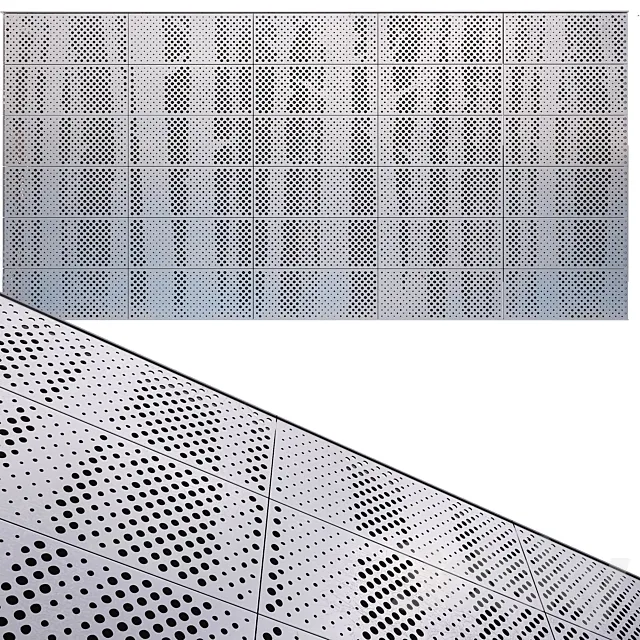 perforated metal panel N23 3DS Max Model