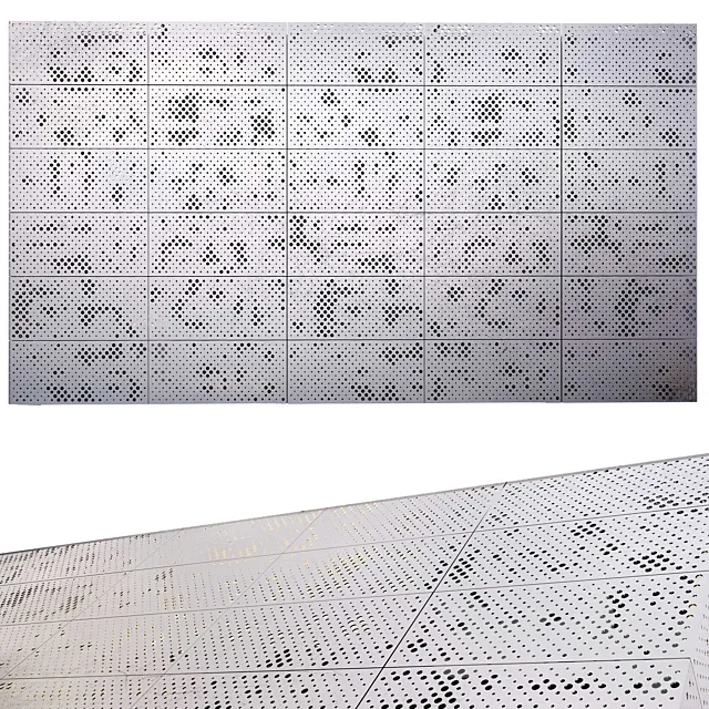 perforated metal panel N4 3DS Max Model