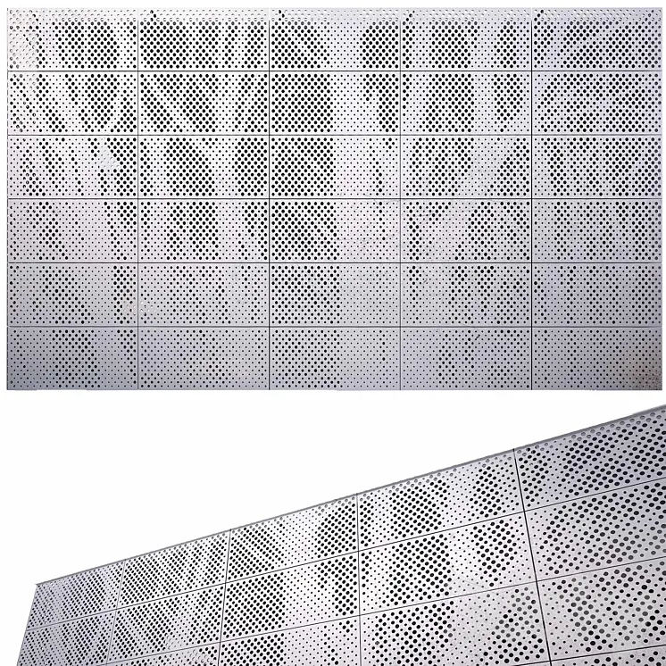 perforated metal panel N7 3DS Max