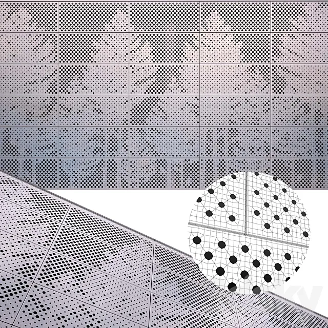 perforated panel 28 3ds Max